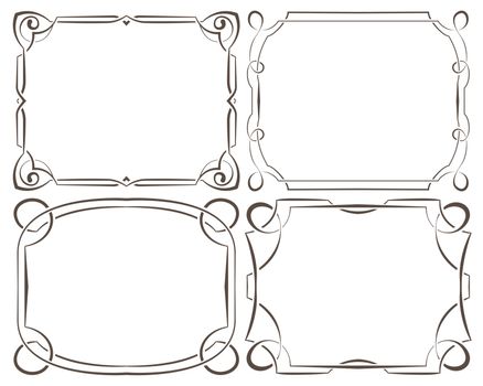 Vector set of beautiful elegant framework for design