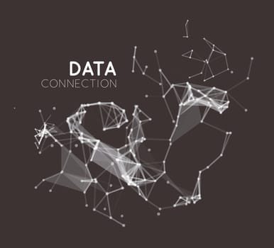 Abstract network data connection. Vector technology background 