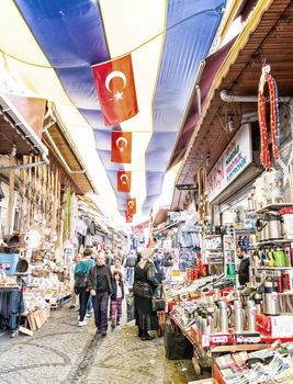 ISTANBUL, SEP 22: People shopping in the Grand Bazar in Istanbul