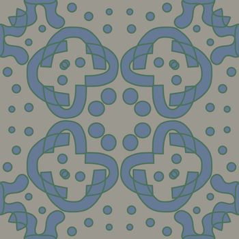 Blue and Gray Symmetry Pattern