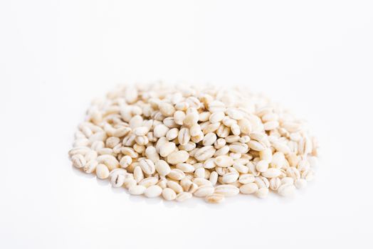 pile of barley on white
