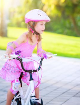 Little girl on bicycle 