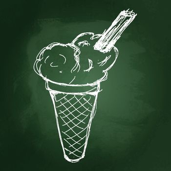 Hand drawn illustration of an ice lolly