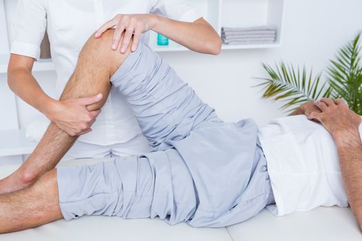 Man having knee massage 