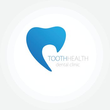 Dental clinic logo with blue tooth icon.