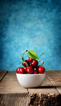 Cherries in plate