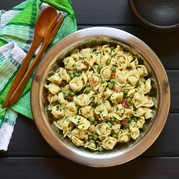 Tortellini Salad with Peas and Bacon