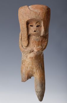 anthropomorphic figure in argil or clay, art of ecuador