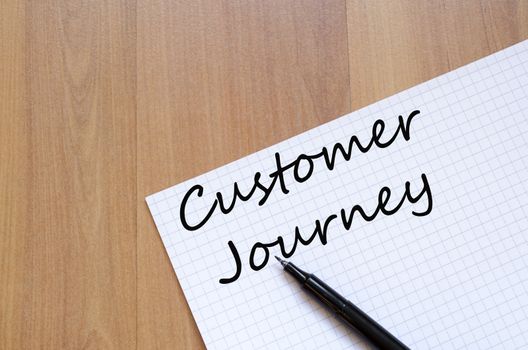 Customer journey concept Notepad