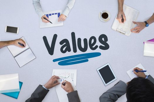 Values against business meeting