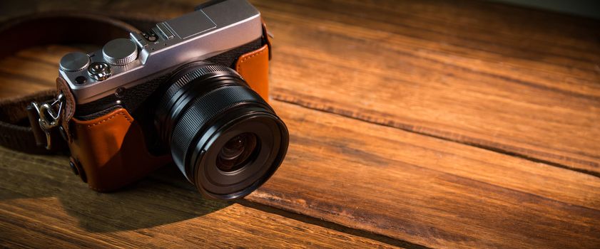 A beautiful brown fashioned camera