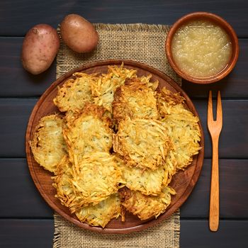 Potato Pancake or Fritter with Apple Sauce