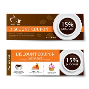 coffee coupon discount template design