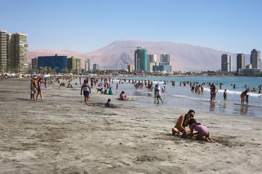 Cavancha Beach in Iquique, Chile
