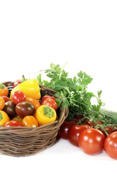 Vegetable basket with mixed vegetables
