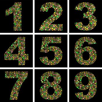 Numbers. Usable for different design.