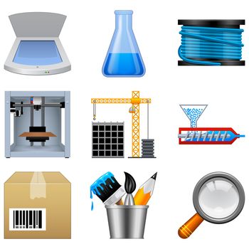 Additive manufacturing icons