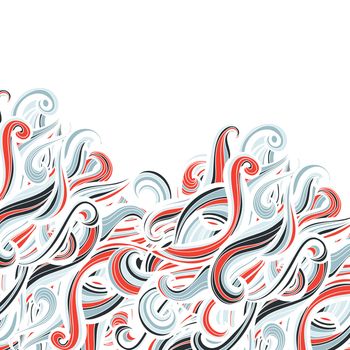 Curl abstract pattern with multicolored waves. Vector illustration
