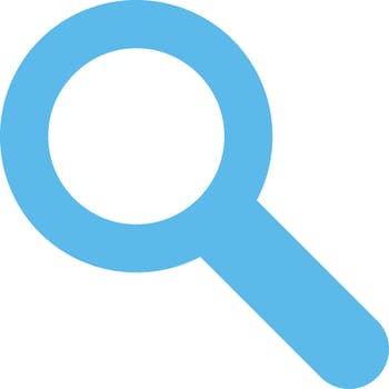 Search flat blue color icon