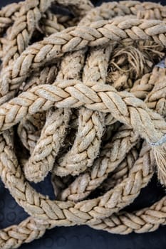 Close up view of a rope