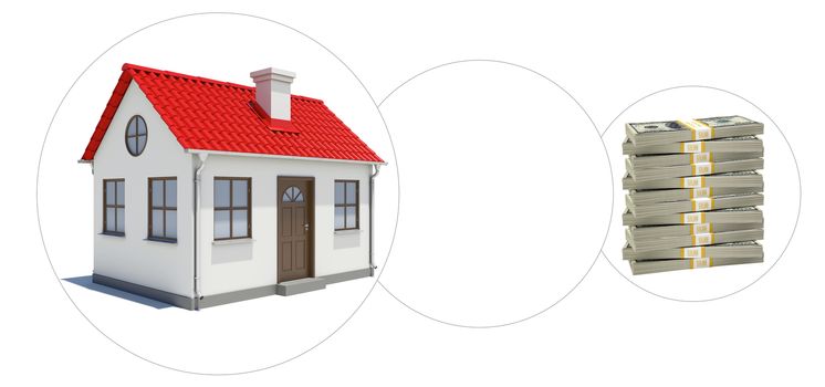 House with empty circle