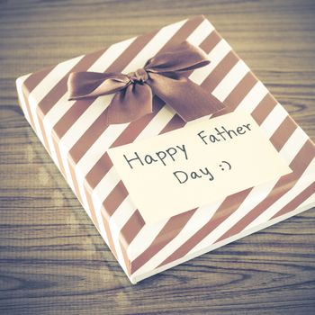 gift box with card write happy father day