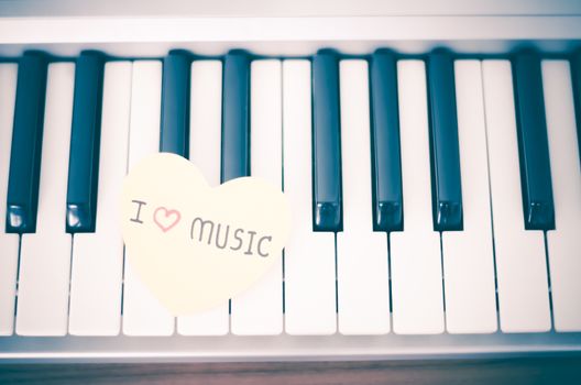 piano and heart