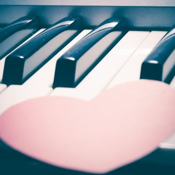 piano and heart