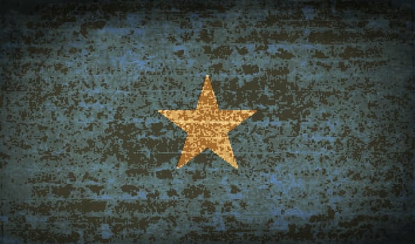 Flags Somalia with dirty paper texture. Vector