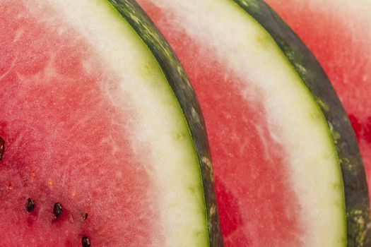 slices of fresh  watermelon close up