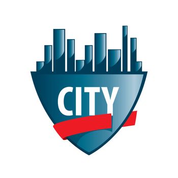 Abstract vector logo city protected