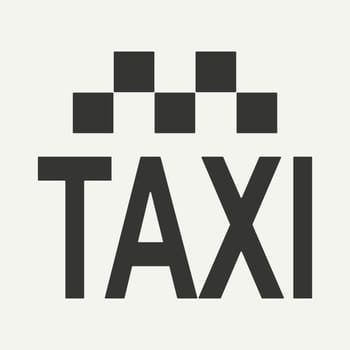 Flat in black and white mobile application taxi