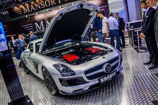 MOSCOW, RUSSIA - AUG 2012: MERCEDES-BENZ SLS AMG ROADSTER BRABUS