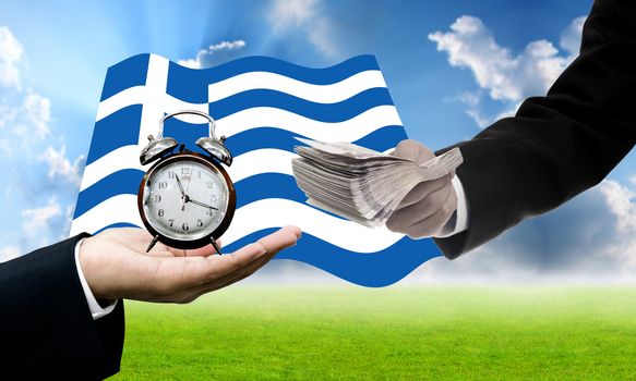 Deadline for pay debt, Greece’s Debt Crisis concept 