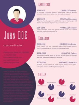 Colorful cool resume cv template