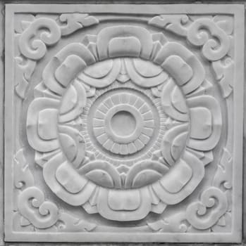 Carved marble