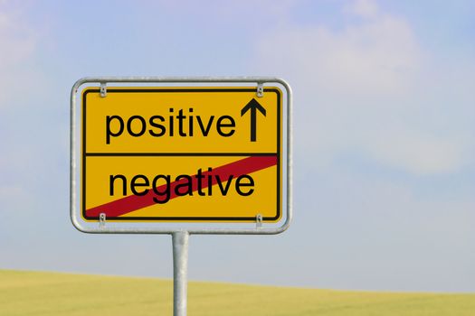 Sign negative positive