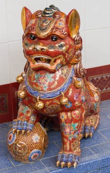 chinese lion in joss house