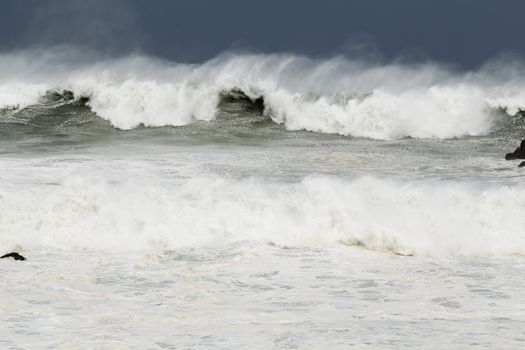 Stormy sea during typhoon