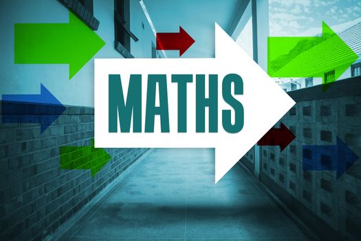 Maths against empty hallway