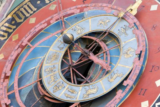 Zytglogge zodiacal clock in Bern, Switzerland
