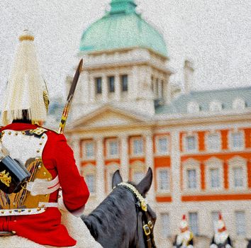 for    the queen in london england horse and cavalry 
