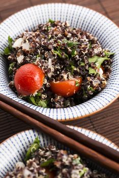 Tabbouleh Quinoa with tomatoes, onion, mint, parsley and lemon
