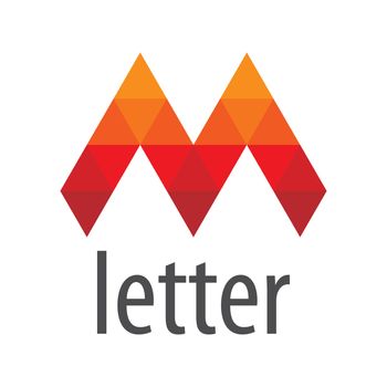 vector logo red letter M module