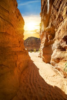 Canyon in desert