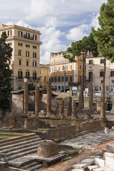 archaeological area of Largo Torre Argentina. Rome. Italy.