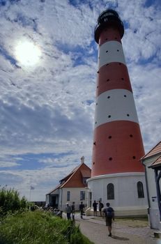 Lighthouse Westerheversand in Westerhever, Germany 