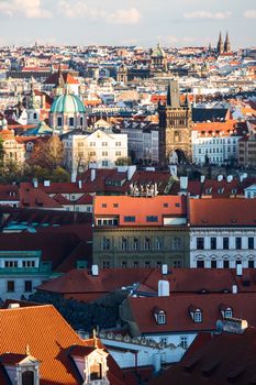 View of the Prague city, Charles bridge