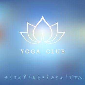 Vector illustration of Logo for a yoga studio