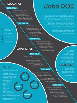 Modern resume curriculum vitae with cool circle elements